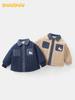 DUUDUU 2025 New Style Boys' Cotton Padded Jacket - Thick Winter Outerwear for Toddlers.