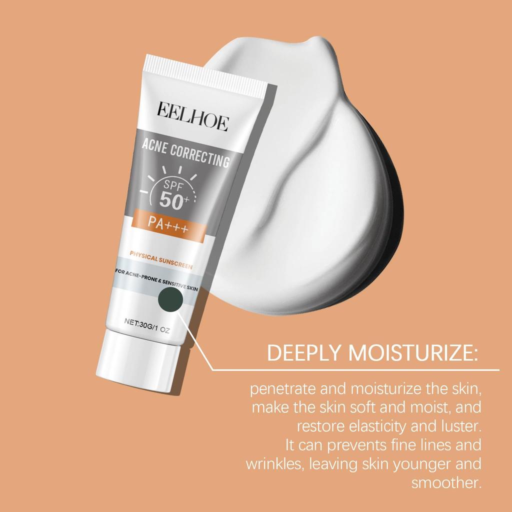 Deep Hydration Sunscreen Cream SPF 50+ UV Whitening Cream Korean Moisturizing Skin Care Tool for All Skin Type Cosmetics 30g