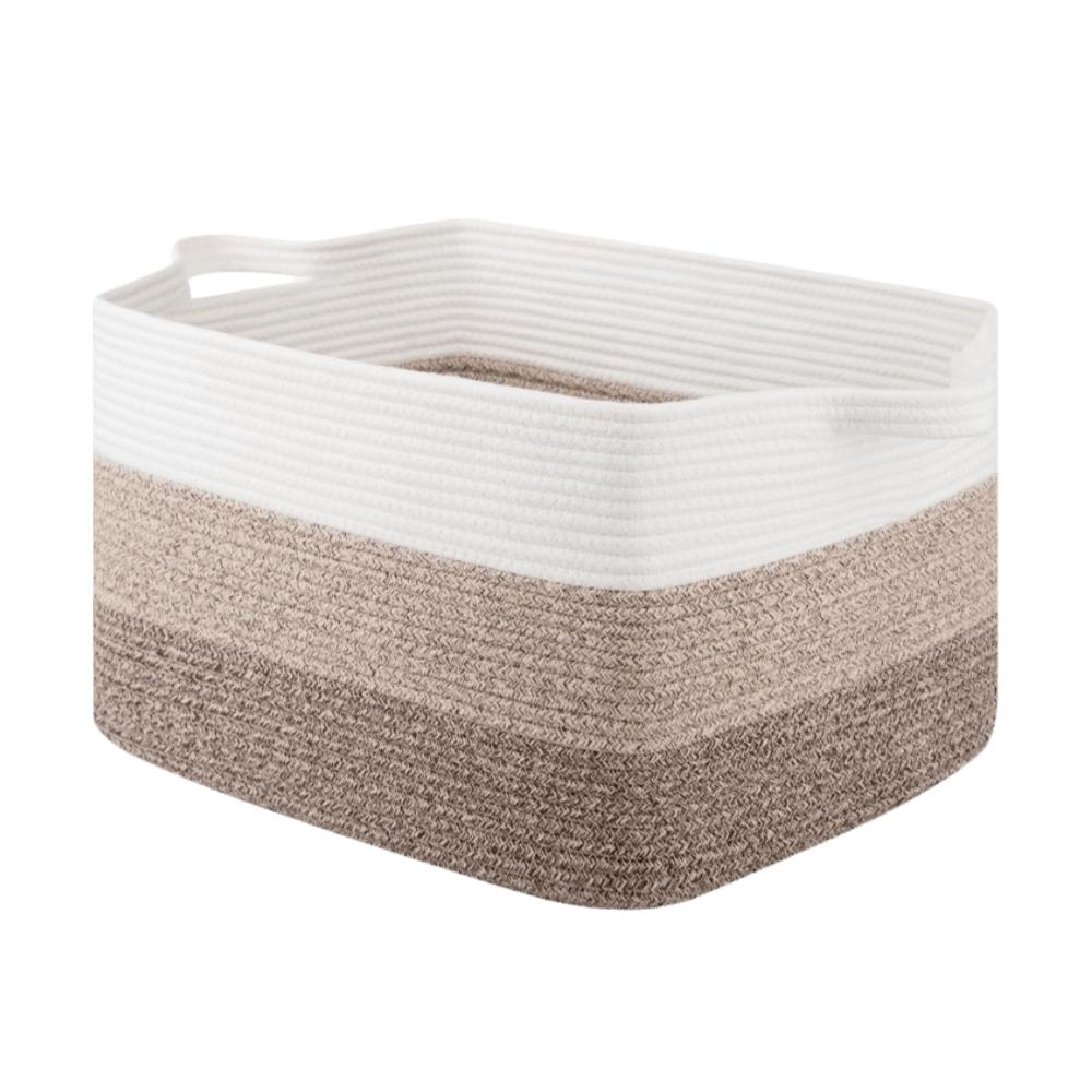 NEW 15x10x9 Inch Cotton Rope Basket Large Capacity 22L Laundry Basket Storage Woven Storage Bin for Living Room