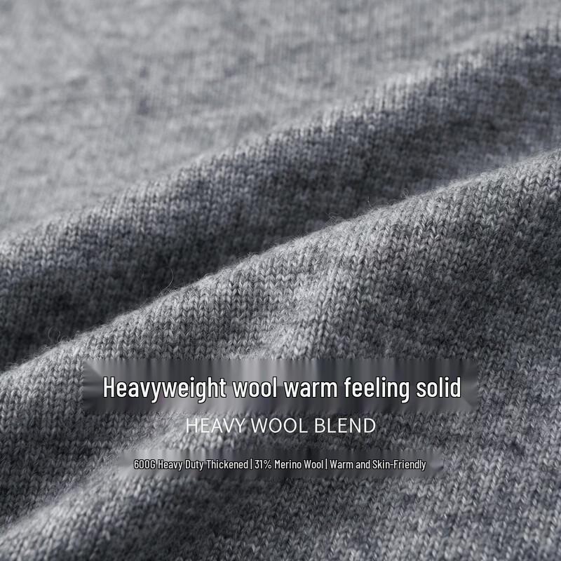FIRS Men's Heavyweight Knitted Wool Blend Pullover Sweater