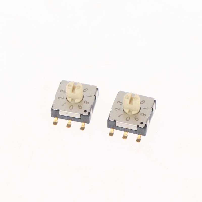 2Pcs Mini Encoder Rotary Encoder Switch Bcd8421 Multi Gear Band Knob Switch Smd Band Switch
