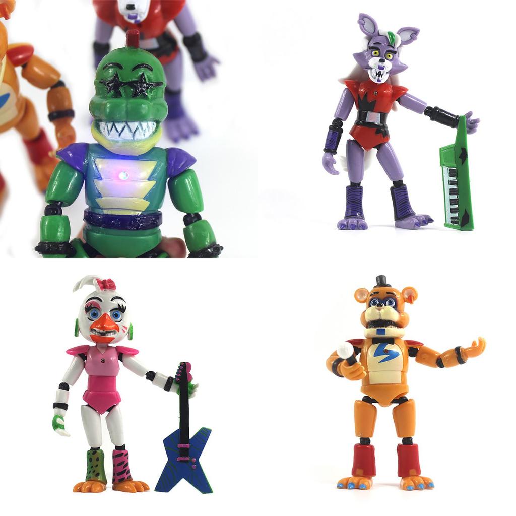 Five Nights At Freddy's Security Breach 5 Stück Aufleuchtende Actionfiguren für Kinder zum Spielen