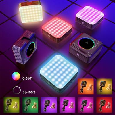 LED Video Light Camera Light Cold Shoe Rechargeable 2000mAh Battery Dimmable 2500K-9000K Portable Photography Photo