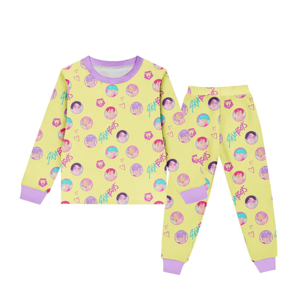 Children's Round Neck Long Sleeve Cartoon Suit
