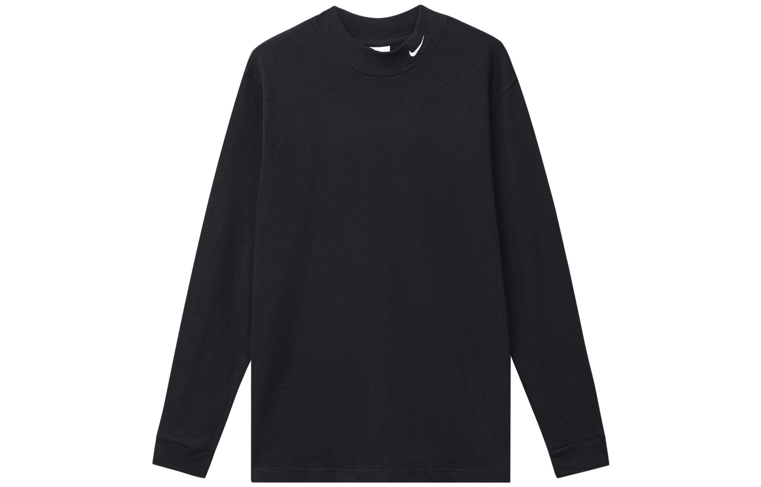 Nike T Shirts Men s Black Half Turtleneck Moderate Straight Fit DX5869-010 L