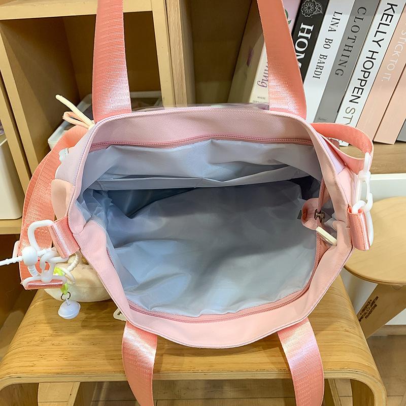 School bag cute dopamine messenger junior high school student girl high value handbag carrying book large capacity make-up class girl