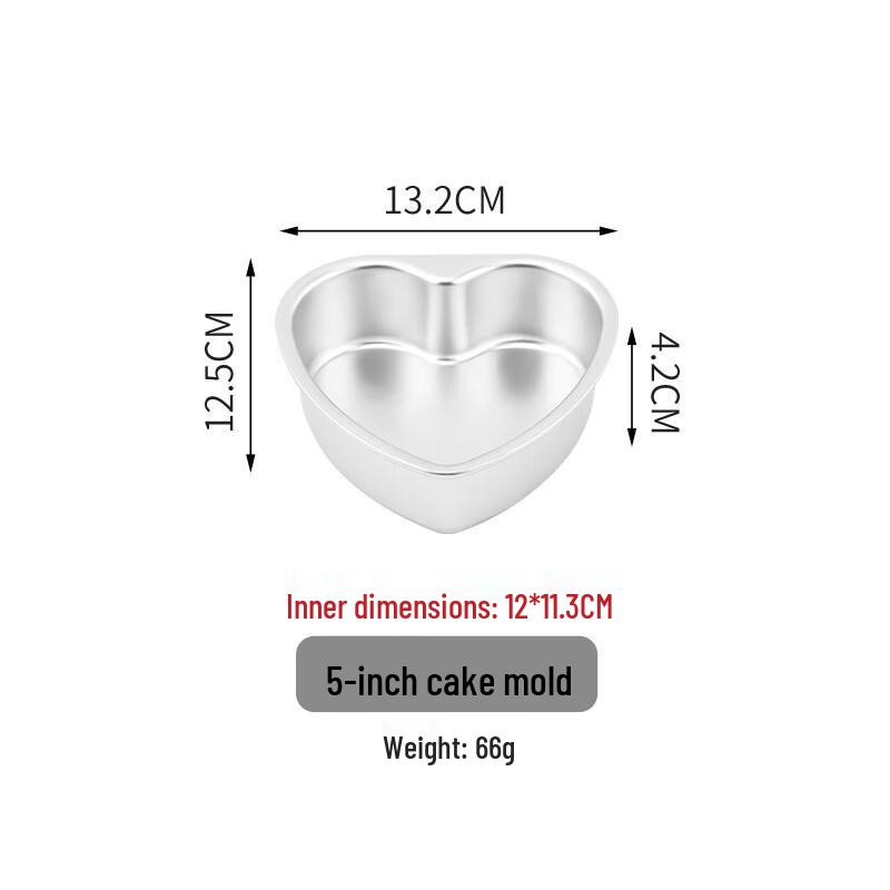 MDNG 5-inch Heart-shaped Springform Cake Pan Set