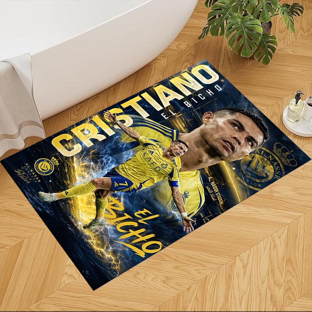 Cristiano Ronaldo Teppich Büroteppich Perfekt für Spielzimmer Balkon Küche Eingangsbereich Rutschfester Teppich Anime Bürodekoration Am besten für Weihnachten
