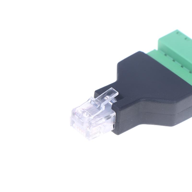 1Pc Cctv Adapter Connector Ethernet Male Plug To Screw Terminal Block 6 Pin With Terminal Plug Splitter Rj12 6P6C