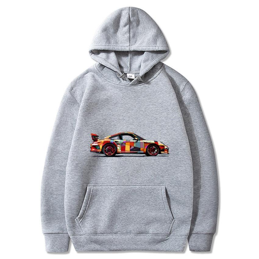 Autumn and winter sports cars, luxury cars, printed hoodies, men's and women's long sleeved streetwear, hip-hop warm hoodies