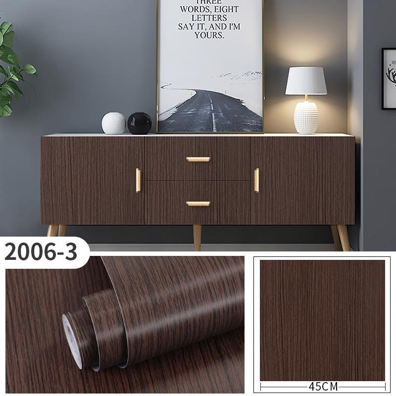 45cm*10m Samoprzylepne PVC Wodoodporne Obieranie i Przyklejanie Panele Paskowane 3D Tapeta z Wzorem Drewna Akcentowe Ściany Mebli i Dekoracja do Remontu Domu