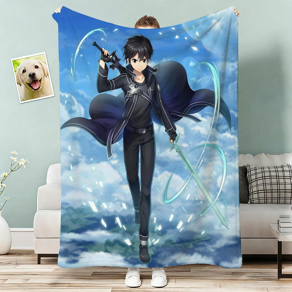 Yuuki Asuna Sword Art Online Throw Lightweight G Flannel Blanket Soft Skinfriendly for Summer Cooling