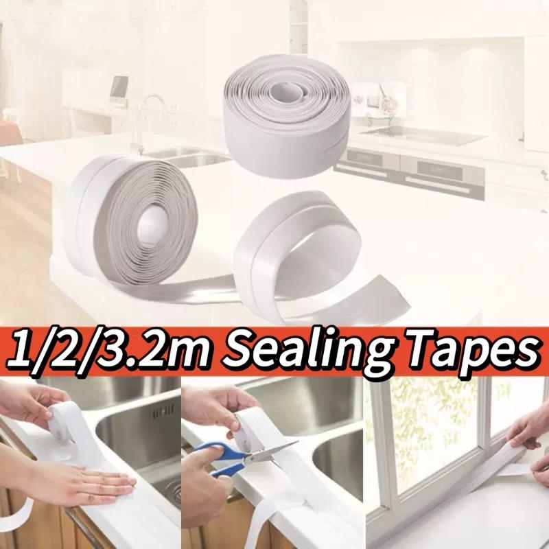Waterproof Sealing Tape PVC Self Adhesive Bathroom Bath Wall Glue Sticker Kitchen Sink Caulk Mold Proof Seal Covering Tape Strip
