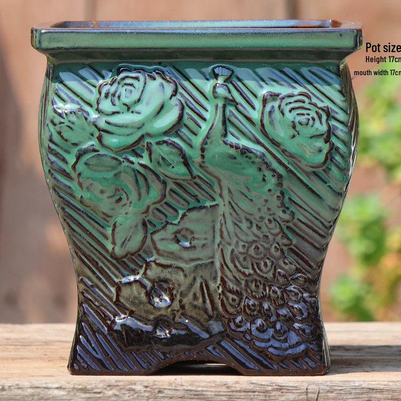 Sonderangebot: Retro Terrakotta Hoher Blumentopf für Sukkulenten oder Rettich