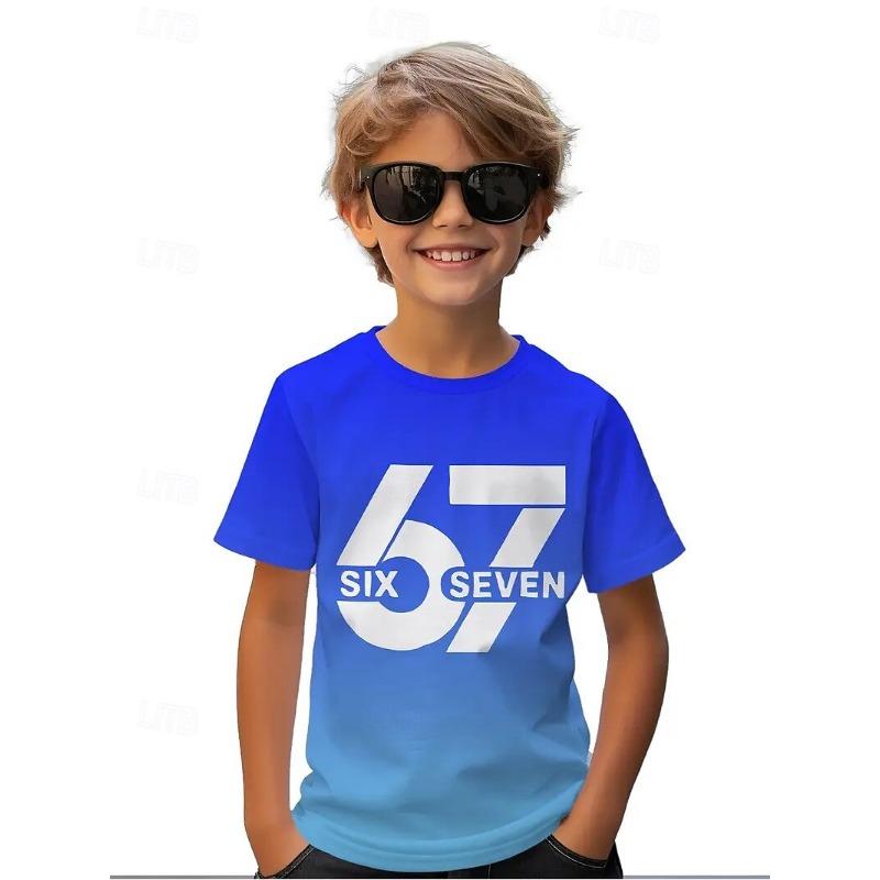 

3D Pattern Animal Print Children s T-shirt Short Sleeved Summer Sports Fashion Street Casual Top 110