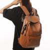 Backpack New Casual Foreign Light Weight PU Backpack High Value Men's and Women's Large Capacity Student Bag