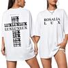Rosalía LUX World Tour 2026 Pattern Y2K Fashion New Short Sleeve Unisex Summer Comfortable Women And Men T Shirt