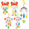 Crab Pull-String Stroller Mobile: Newborn Baby Soothing Rattle Toy
