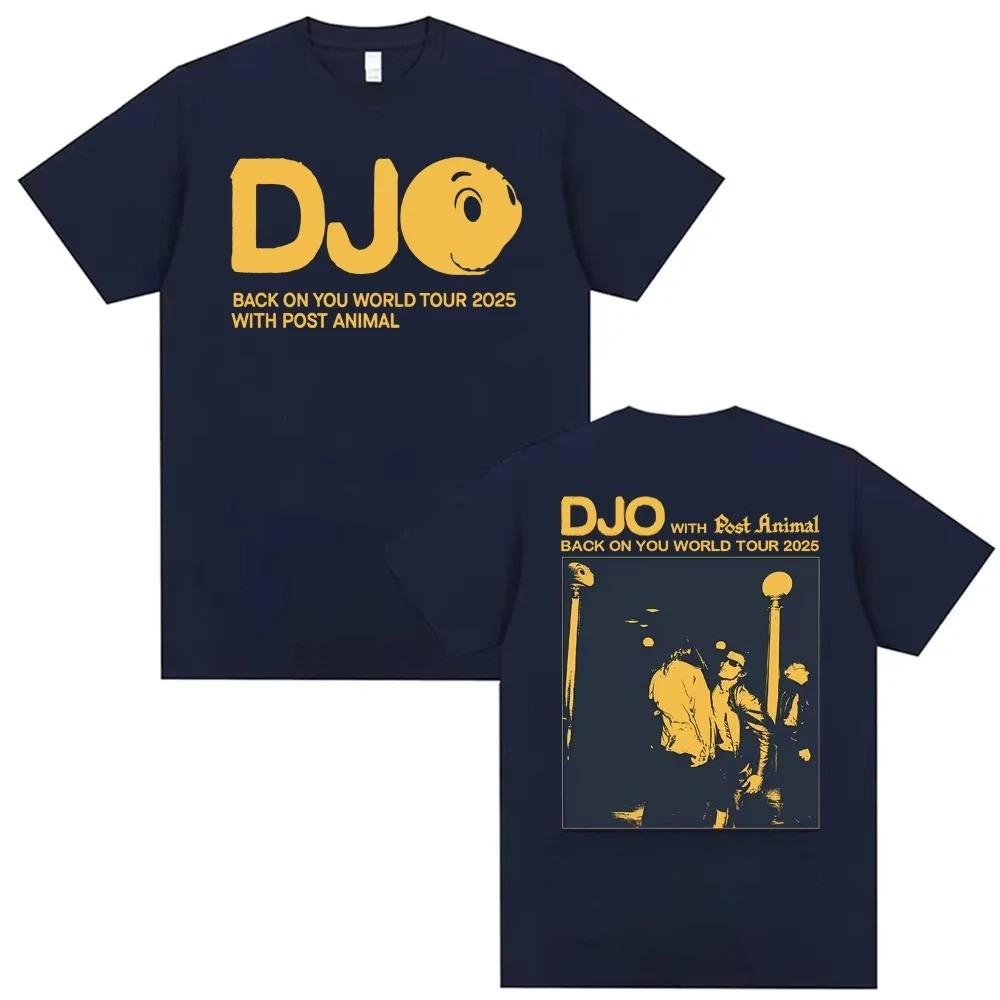 

DJO Back On You World Tour 2025 С Логотипом Smiley Post Animal и Графикой Портрета Со Сцены Двусторонняя Оверсайз Уличная Одежда Мерч для Фанатов Инди-Рок Концерта 4XL