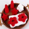 1pair Barrettes Plush Star Hair Clips Red Color Star Duckbill Clips Sweet New Year Hairpins  Daily