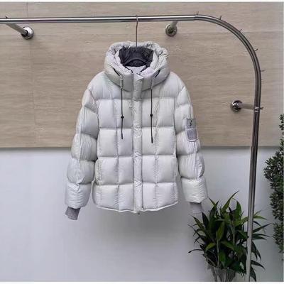 Puff Hooded Down Jacket Women's Medium and Long Winter White Duck Down Thickened Warm Jacket Cold-proof and Fluffy