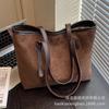 Retro bag women's large capacity 2025 new autumn and winter suede shoulder shopping bag premium commuter tote bag