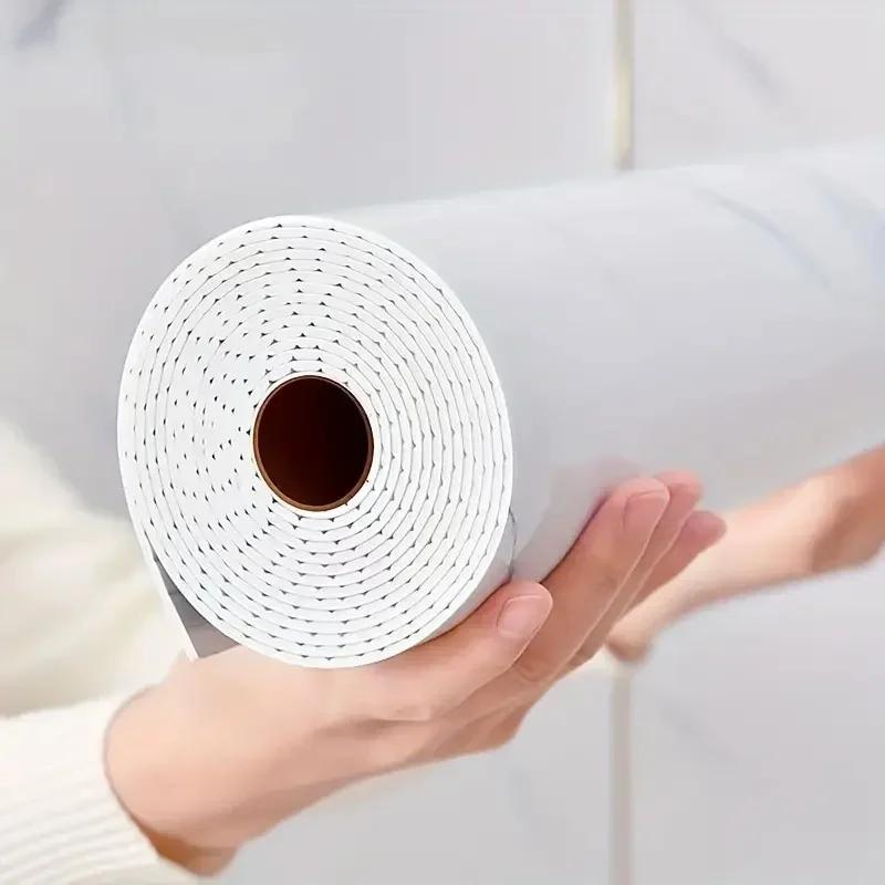 1 Roll of 3D Effect Self Adhesive Marble Tile Sticker Easy To Peel and Paste Wallpaper for Floors Ceilings and Walls Decoration