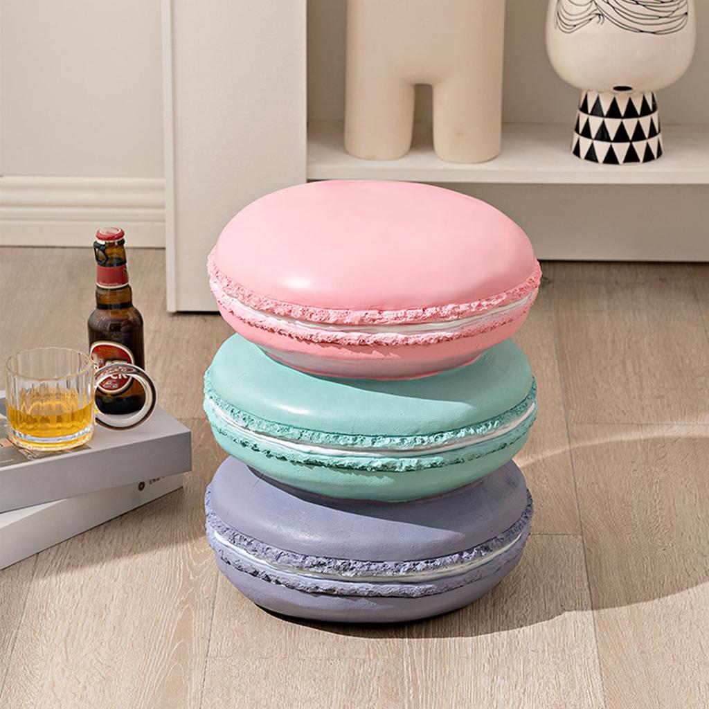 Scaun decorativ PP, confortabil, în formă de biscuiți, scaun pentru schimbarea pantofilor pentru hol de acasă