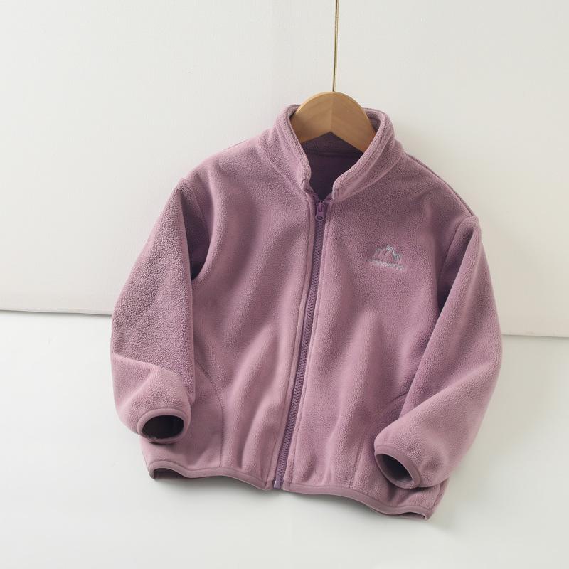 Kids Double Fleece Thickened Warm Casual Coat For Boys And Girls