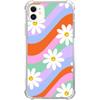 Trippy Psychedelic Flowers Phone Case for iPhone 11, Indie Hippie Colorful Eyes Flower Cover for Teens Women Men, Soft TPU Shockproof Case for iPhone