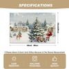 4/6pcs Christmas Theme Linen Placemats, Featuring Christmas Tree, Santa Claus, Snowy House, and Snowflake Patterns, Suitable for Holiday Table Decor,