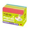 3M Super Pegajoso Fofo 75 x 90 folhas x 10 Notas Post-it, Notas Pop-up, Multicor, 50mm, blocos, 6561SSPOP-AP-AM