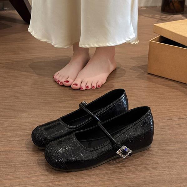 

Fashion Shallow Mouth Slip On Shoes For Women Soft Female Footwear All-Match Round Toe Slip-on Glitter Dress Moccasin Summer Mary Janes 35