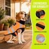 Gilet di Sicurezza Riflettente Traspirante per Cani Regolabile Abbigliamento Fluorescente per Animali da Compagnia Corsa