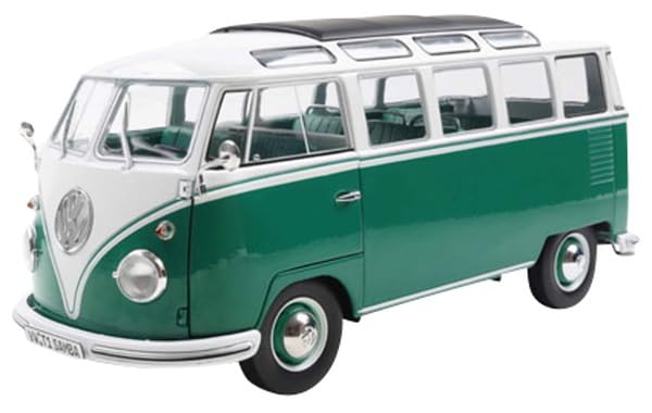 SOLIDO Volkswagen T1 Samba Bus 1962 Готовая модель S1813403 1/18 (Зеленый/Белый)