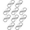 Carabiner Keychain S-shaped Stylish Lightweight High Hardness Alloy Multifunctional (Silver,