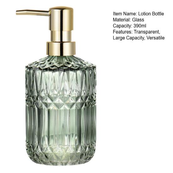 Glass Lotionflaske Sklisikker Bunn Gjennomsiktig Design Stor Kapasitet Flytende Dispenser Hjemmetilbehør