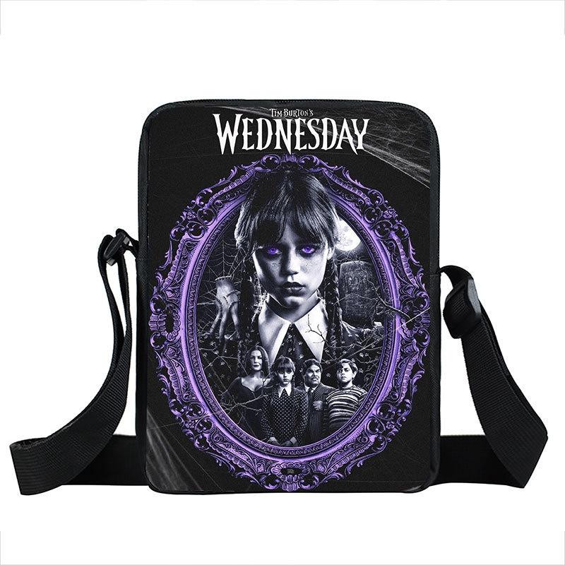 Wednesday Addams Crossbody Bag Waterproof Durable Student School Gift