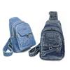 Denim Chest Bag Women's Crossbody Bag Large Capacity Shoulder Bag