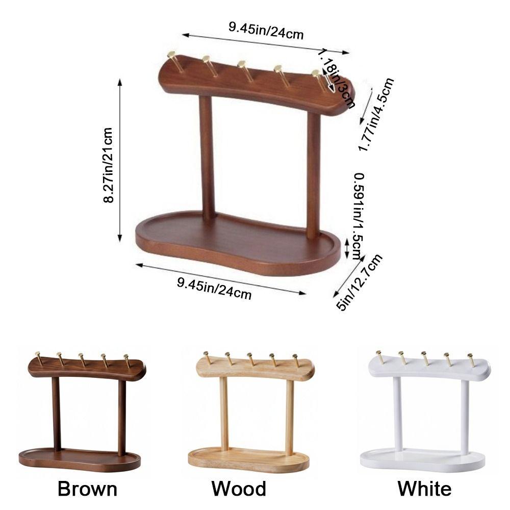 Wooden Key Storage Rack Eco-Friendly Space Saving Jewelry Display Rack Moisture-proof Large Capacity Table Shelf Hallway