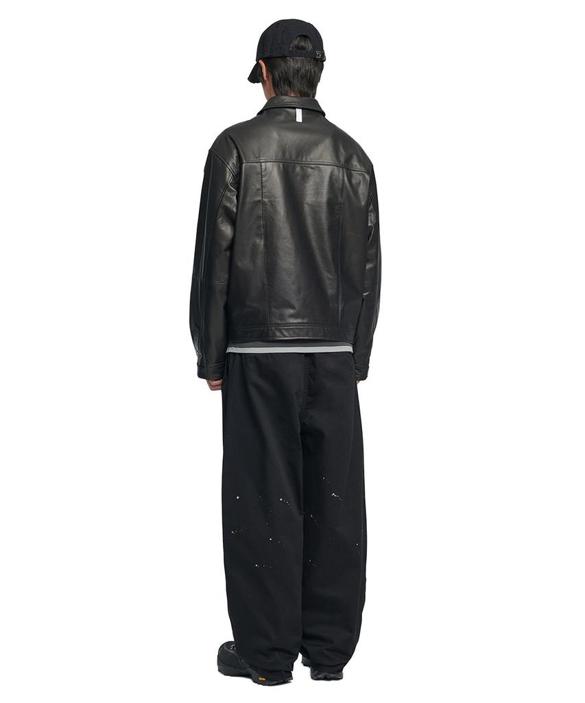 Nomaenyueol Painted Two Tuck Pants - Black