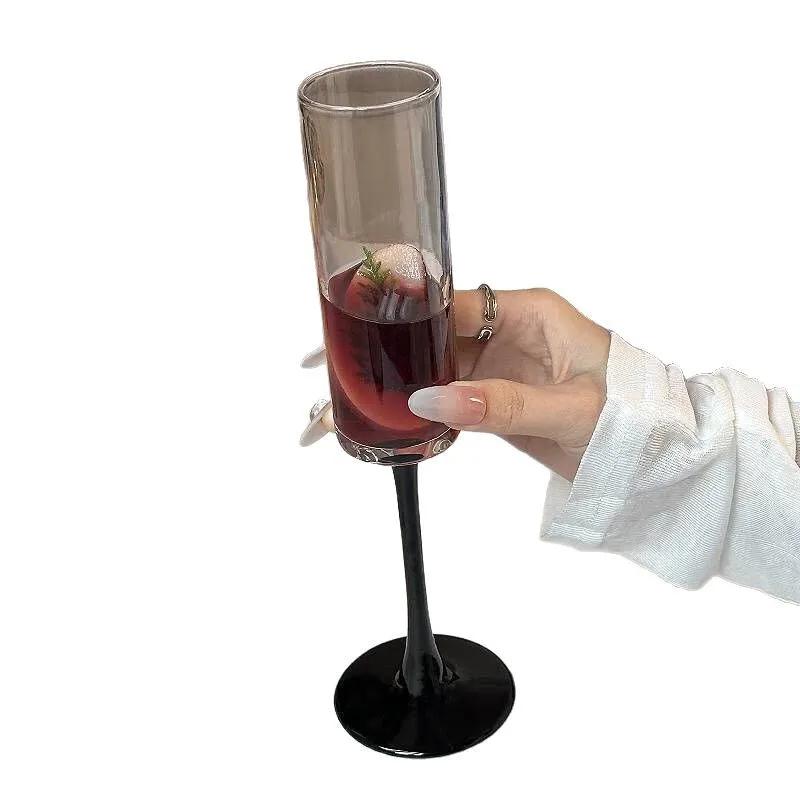 Christmas red rodblack rod champagne glass feeling slightly drunk glass red wine glass tall cocktail glass sparkling wine glass