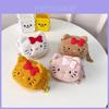 Adorable Plush Kids Shoulder Bag With Cute Cartoon Cat And Bowknot Details