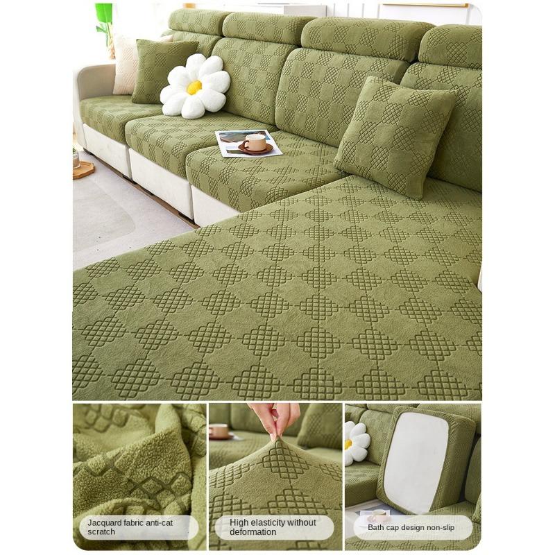 Stretch Sofabezug Bezug Neu All-Inclusive Vier Jahreszeiten Universal Rosa Sofa Tofu Block Sitzbezug