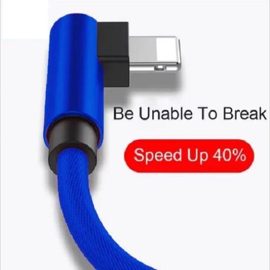 Degree Pin 90 Usb Cable For Iphone Huawei Fast Charging Cable