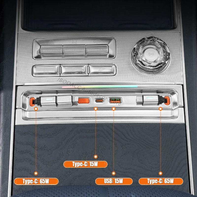 For Geely Zeekr 9X 2025 2026 Central Control Charger Expansion Docking Station Super Fast Charge Electric Vehicle Accessories