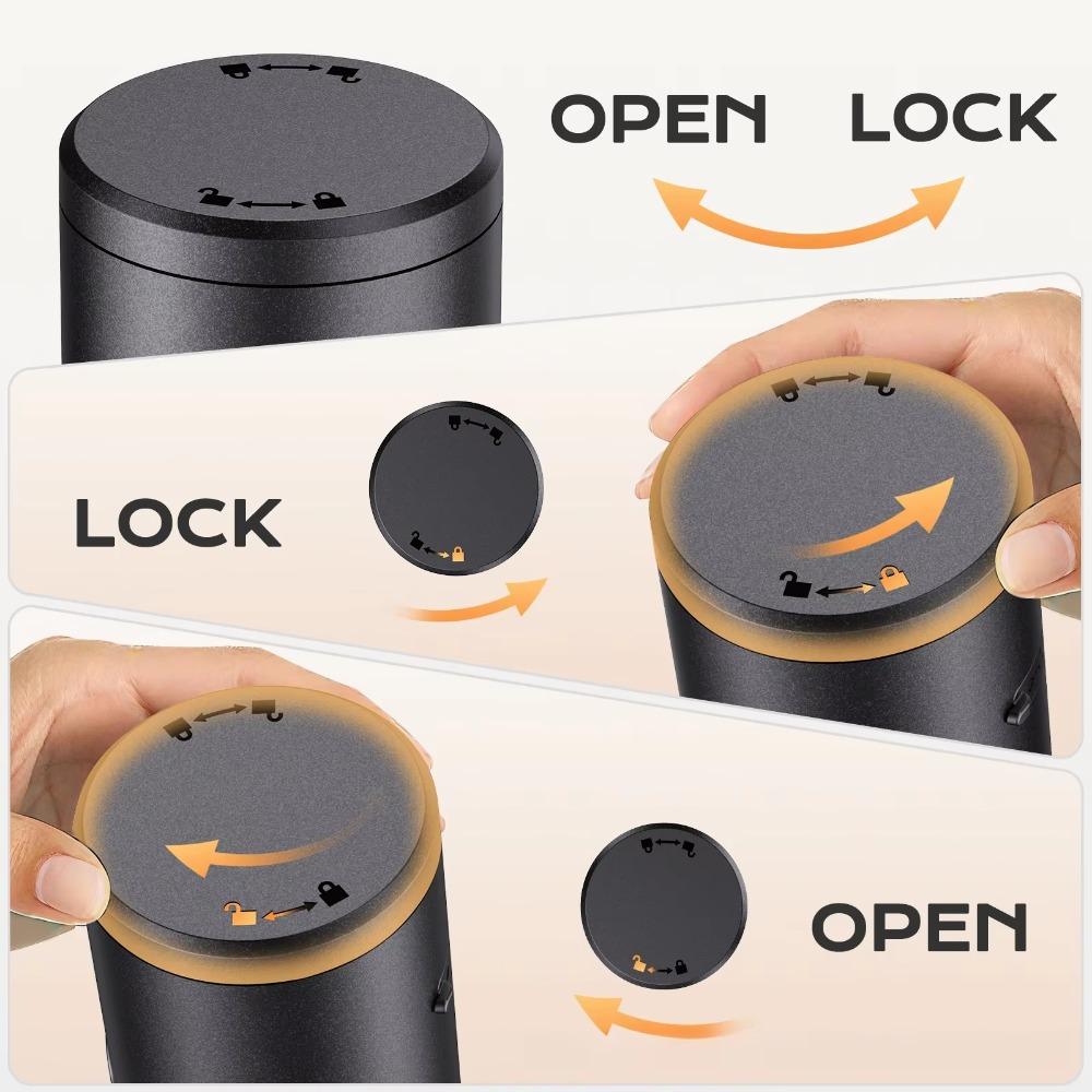 1 In 1 Electric Pepper Salt Grinder Dual Chamber Adjustable Burr Automatic Pepper Salt Grinding Bottle with Lid USB Rechargeable