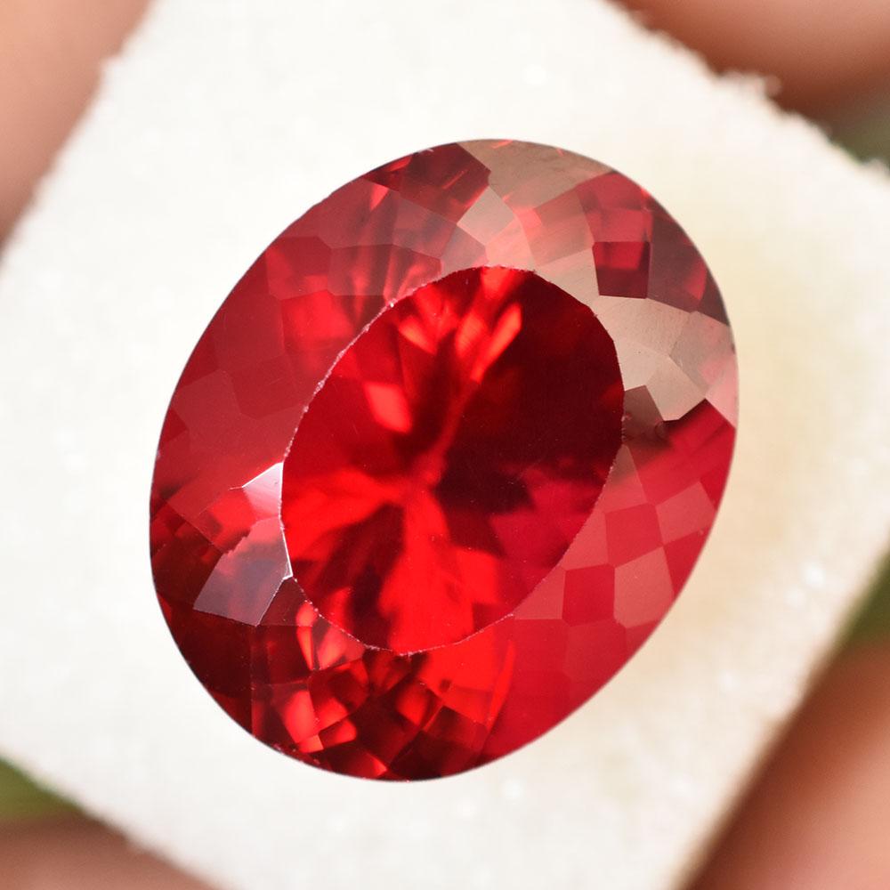 GORGEOUS Natural Red Ruby 21Ct Oval Cut Loose Gemstone For Anniversary