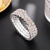 Rhinestone Elastic Arm Bracelet for Bride's Hand - Multi-Row Performance Jewelry B330