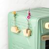 Fridge Magnet Vase Clear Glass Tube Vase with Wooden Base Magnetic Mini Vase for Flowers Herbs Refrigerator Kitchen Decor